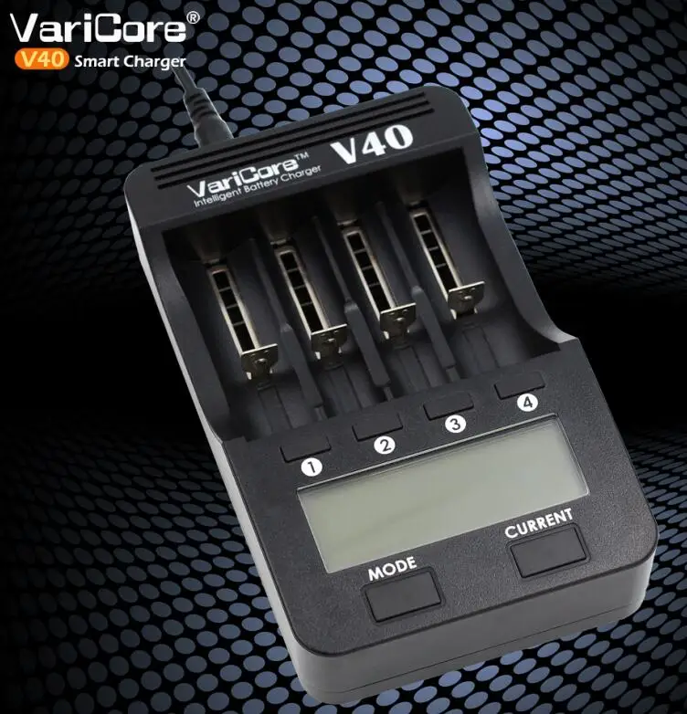 VariCore V20i V10 U4 V40 ЖК-дисплей Батарея Зарядное устройство 3,7 V 18650 26650 18500 16340 14500 18350 литиевая батарея зарядное устройство для никель-кадмиевых или никель-металл-AAA никель-металл-гидридного аккумулятора - Цвет: V40 only charger