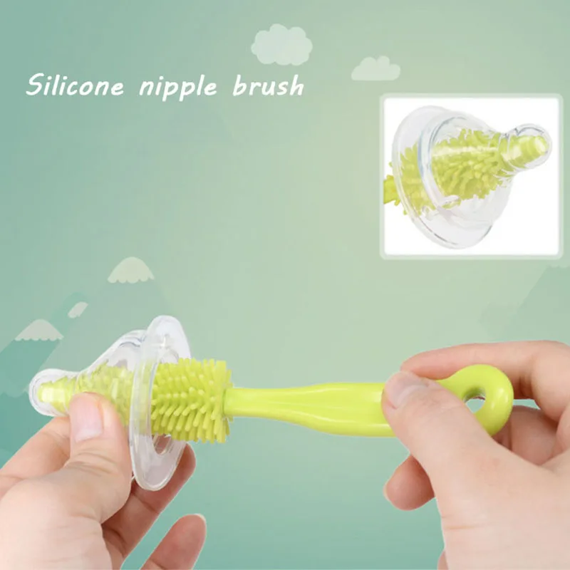 2 шт Детская Бутылочка щетка чашка для молока воды Чистящая силиконовая