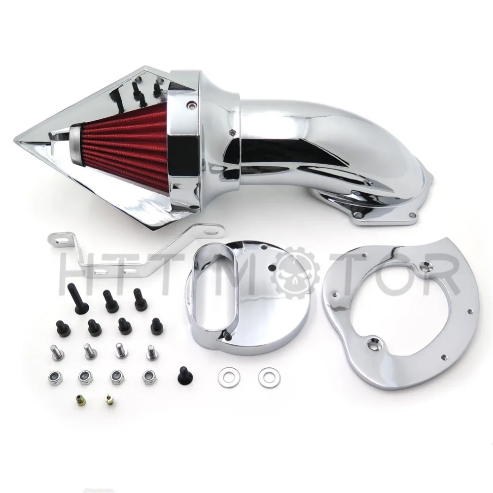 Aftermarket мотоцикл части конус шип очиститель воздуха для Yamaha V-Star 1100 Dragstar XVS1100 1999-2012 ХРОМ