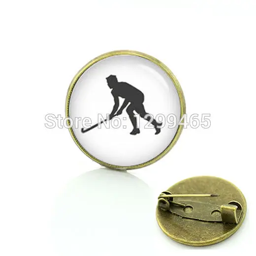 Стиль хоккея аксессуары булавка для на поле спортивный силуэт искусство модель