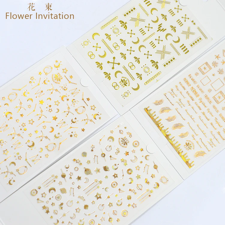 Наклейка для ногтей в виде цветка звезды Луны|Ювелирная фурнитура и компоненты| |