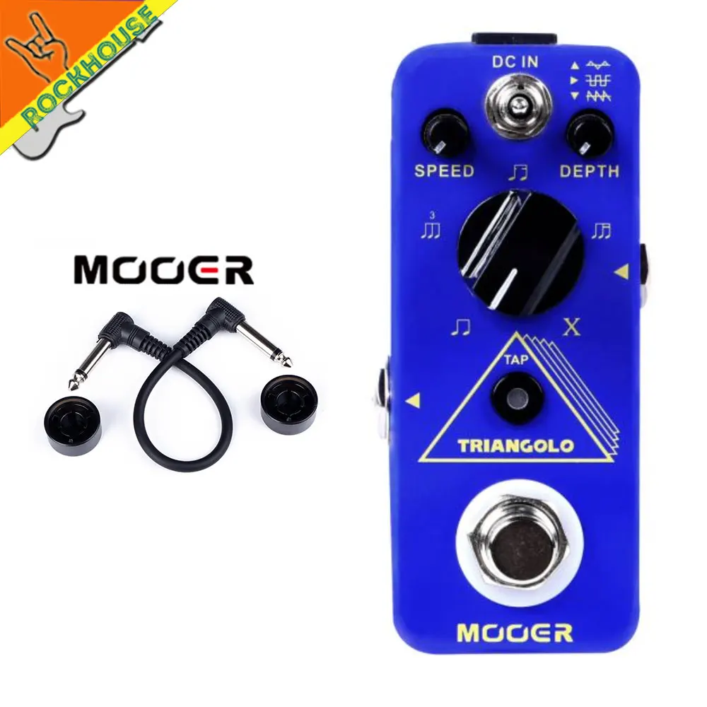 MOOER TRIANGOLO цифровая Педаль тремоло 3 выбираемые формы волны кран функция темпа 5