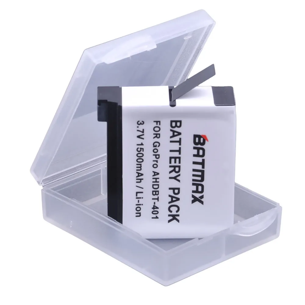 Аккумулятор AHDBT 401 402 1500 мАч для GoPro go pro GoPro4 HD Hero 4 Hero4 черный серебристый 2