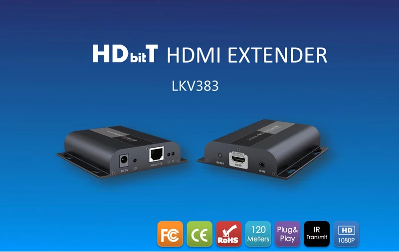 До 120 м с ИК-подсветкой, hdbitt HDMI 1080 P УДЛИНИТЕЛЬ LAN повторитель над RJ45 Cat5e/Cat6 - Цвет: 1 Pair(Tx and Rx)