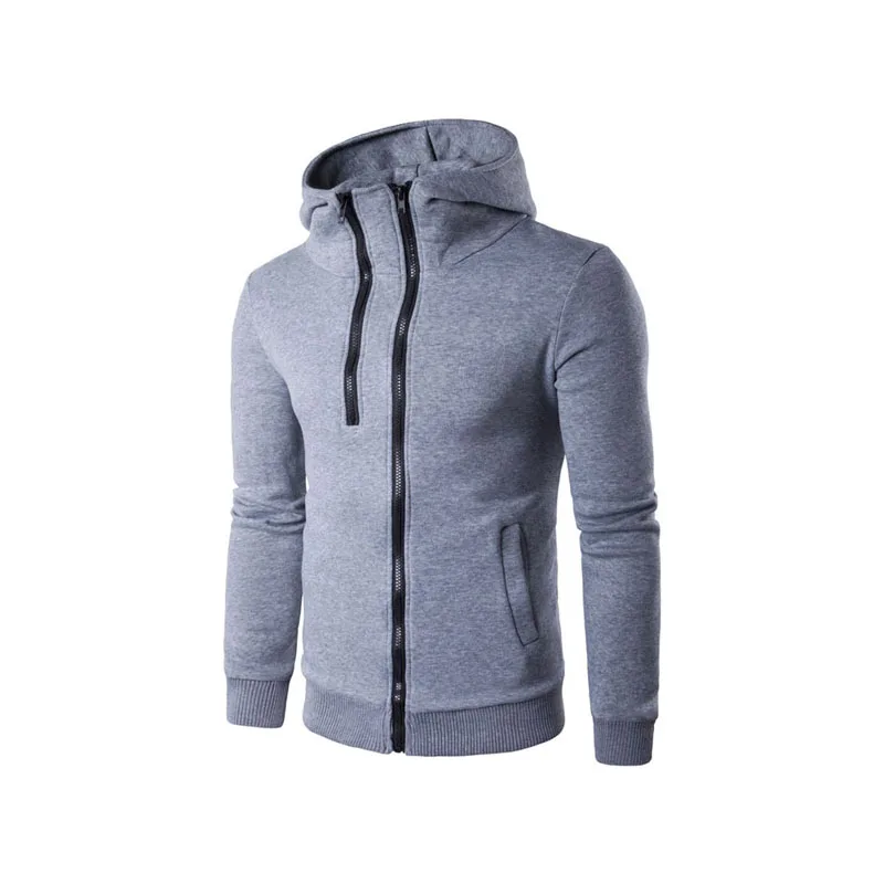 

2017 foreign trade hot men's a semi-zipper design leisure hooded men's jacket