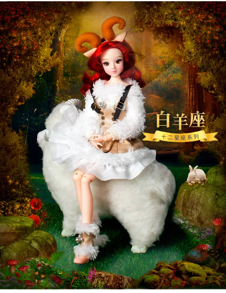 BJD Blyth кукла mm Девушка созвездия серии 35 см шарнирное тело куклы имя Овен red hair East