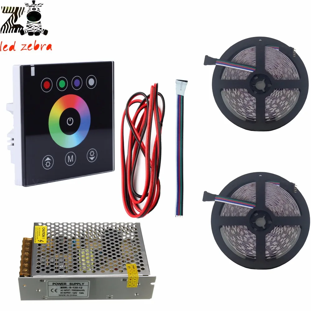 5 м ~ 15 5050SMD rgbw rgbww Светодиодная лента + черная светодиодная Сенсорная панель