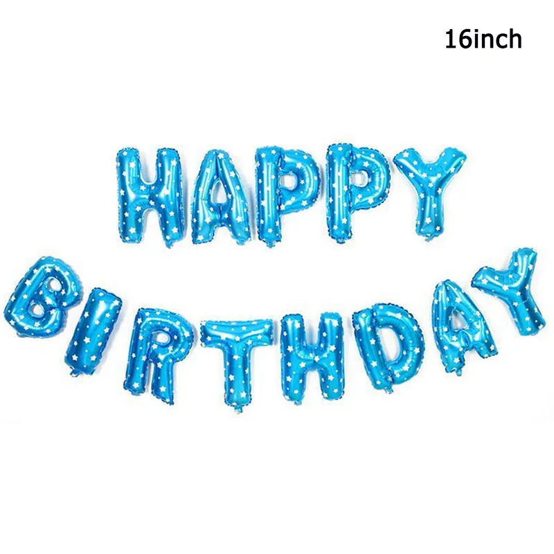 happy birthday blue Cyuan первый день рождения фото плакат гирлянды 1 год мальчик девочка день рождения украшения ежемесячный фотоальбом Baby Shower баннер - Цвет: happy birthday blue