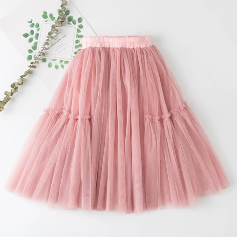Одежда для маленьких девочек юбка три слоя мягкой сетки Высококачественная