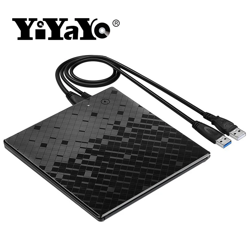 YiYaYo USB 3 0 Ultra Mince портативный CD/DVD ROM Externe Lecteur горелка для pour Loptop Macbook window7/8/10|dvd burner|dvd