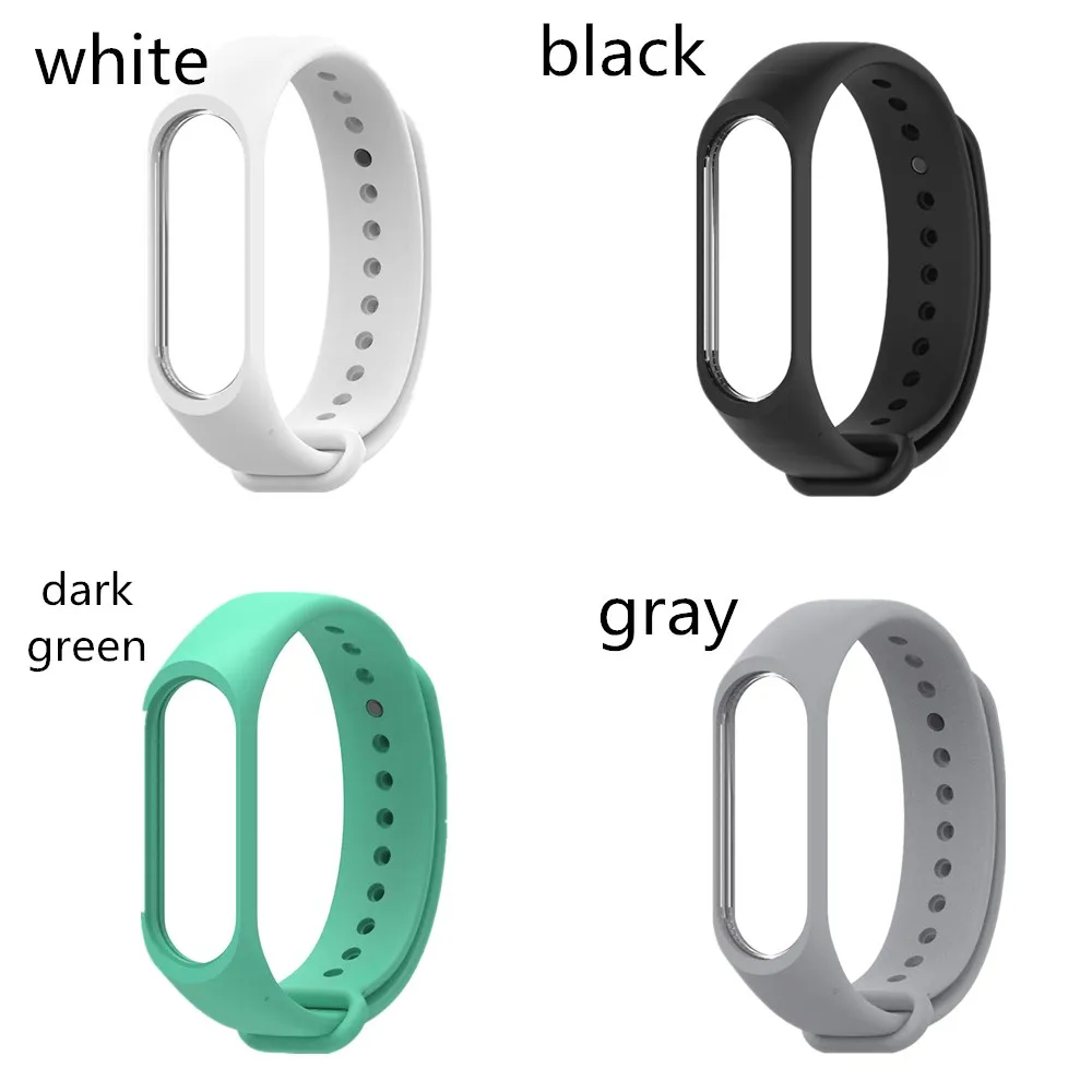 Mi Band 4 3 силиконовый однотонный ремешок для xiaomi mi band 4 3 сменный браслет на запястье ремешки mi band 4 mi Band 3 ремешки