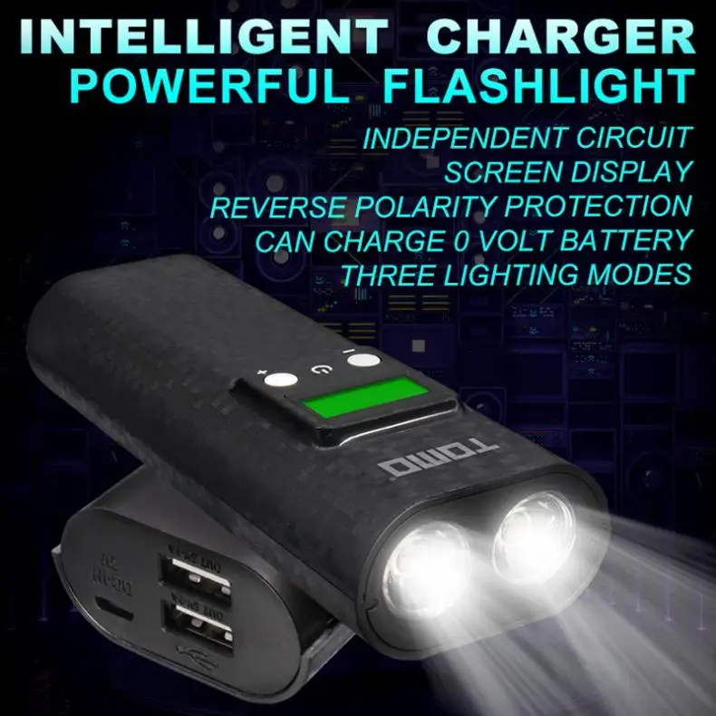 K2 USB литий-ионная Интеллектуальная батарея зарядное устройство lcd смарт мобильный внешний аккумулятор чехол с функцией фонарика Поддержка двойной батареи 18650