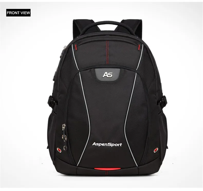 AspenSport новые мужские 15,6 дюймовые рюкзаки для ноутбука женские дорожные сумки через плечо высококачественные школьные сумки рюкзак Mochilas черный