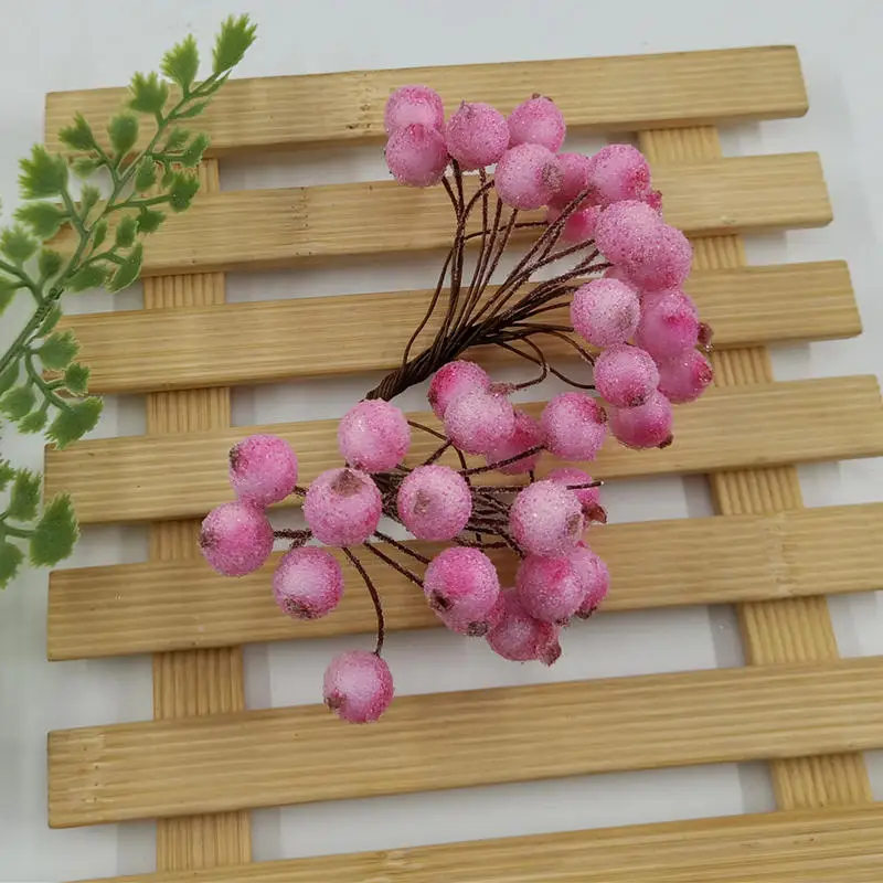 Simulado flor DE frutas cereja DIY coroa flores com pulso corsage decoracao caixa doces doces18 шт. | Дом и сад
