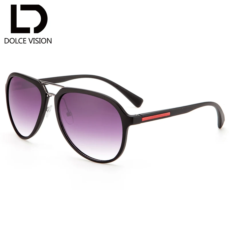 Мужские солнцезащитные очки в черной оправе с градиентными линзами классический