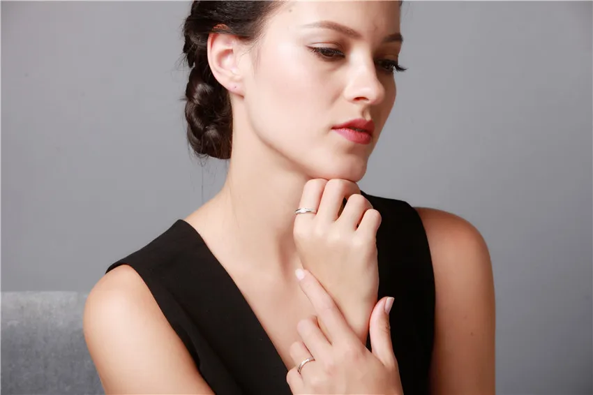 США со Модные кольца для Для женщин Винтаж серебро Цвет Jewelry Для мужчин кольцо унисекс Bague Свадебные украшения для влюбленных Uloveido J034