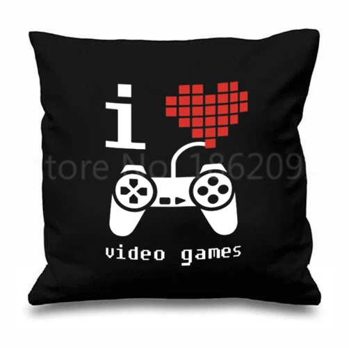 Новинка Забавный Чехол на подушку для геймеров I Love, Игровая приставка, Чехол на подушку для геймеров, подарки на день рождения и Рождество