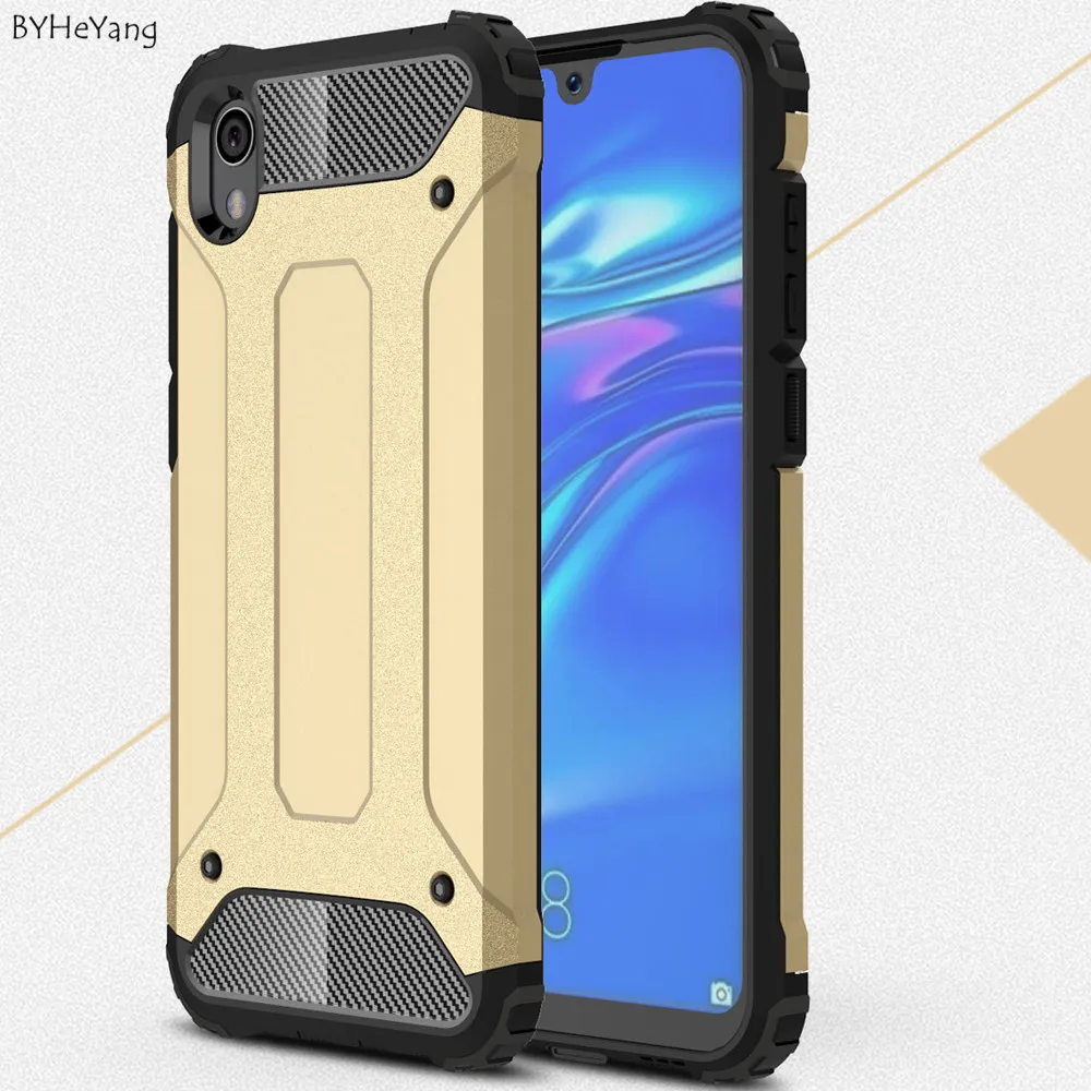Чехол для Huawei Y5 2019 противоударный жесткий поликарбонатный Силиконовый мягкий