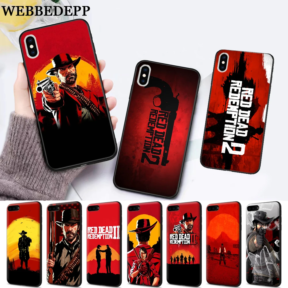 WEBBEDEPP Горячий красный мертвый выкуп 2 Силиконовый мягкий чехол для iPhone 5 SE 5S 6 6S Plus 7