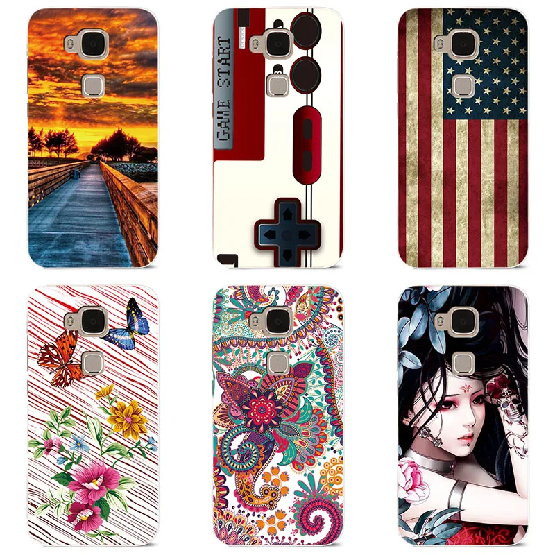 hard Plastic phone case cover For Huawei G8 / G7Plus RIO L01 L02 shell Colorful printing Painted Flower |