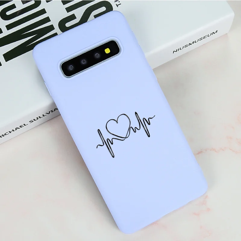 Чехол Love Heart для Samsung Galaxy S9 S10 Plus S10E S8 силиконовый чехол бампера Lite мягкий матовый