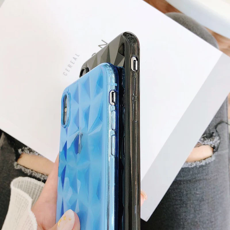 Чехол ACCNIC из ТПУ с 3D бриллиантами для iPhone 6 6s 7 8 Plus X геометрической защитой от