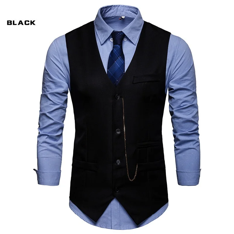 Мужская приталенная жилетка ZOGGA повседневная без рукавов деловая куртка для