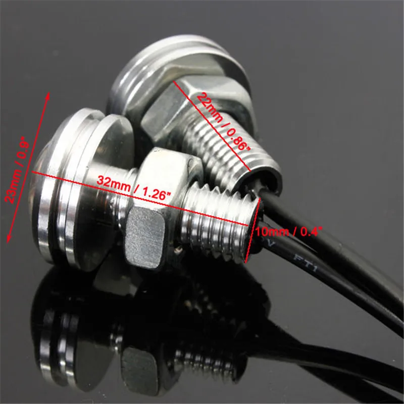 

Car DIY New 2Pcs 9W Auto Car Eagle Eye Daytime Running DRL Tail LED Light Backup Lamp Multi-Colors (22*32mm)