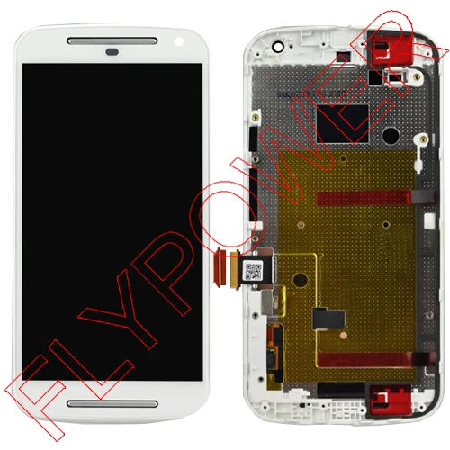 Для Motorola Moto G2 xt1063 xt1068 xt1069 ЖК-дисплей Экран Дисплей с белым Сенсорный экран