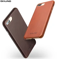 qialino business style genuine leather back cover for iphone 8 plus fashion pure handmade holster case for iphone 8 4 75 5 inch