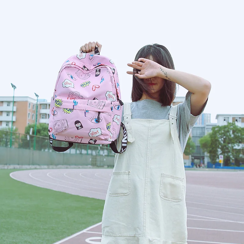 Новинка 2019 года для женщин рюкзак милая девушка печати рюкзаки Bookbag школьные