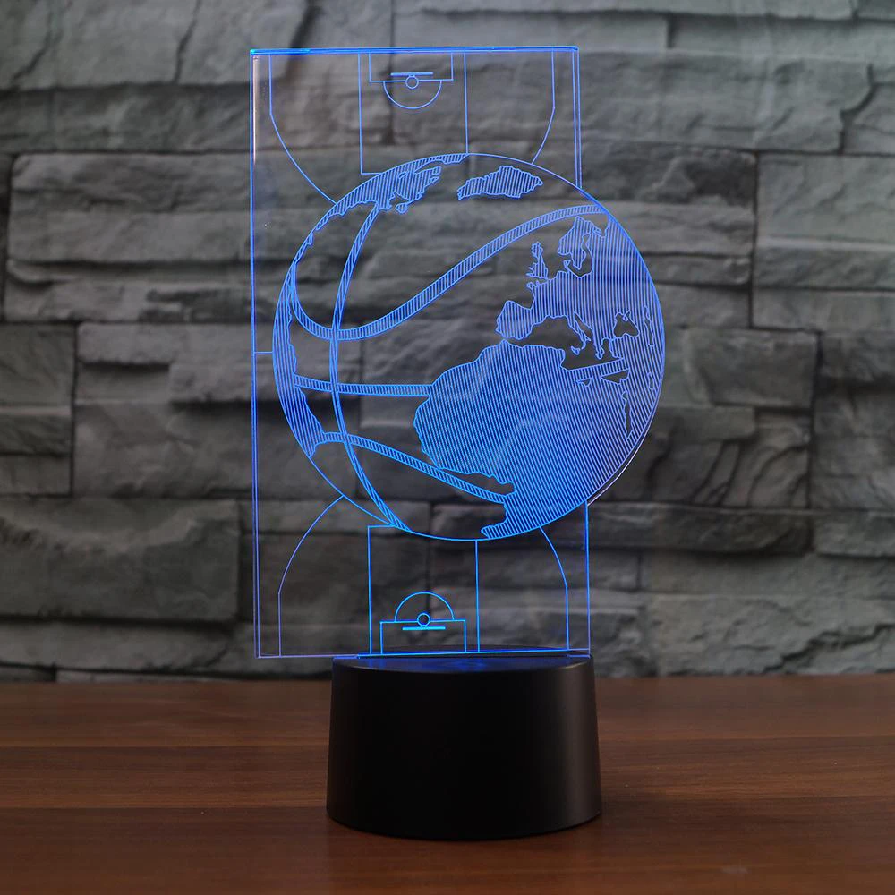 

Basketba Shape Touch or Remote 3D Illusion LED Table Lamp Night Light 7 Color Change Friend Birthday New year Gift