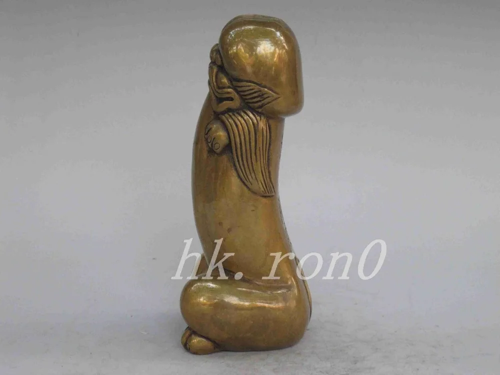 Тщательно продуманная интересная старая Очаровательная латунная статуя для