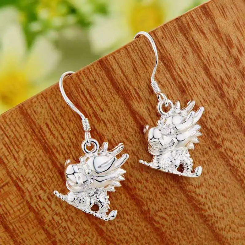 Набор ювелирных изделий с серебряным покрытием милый платок животными и серьги