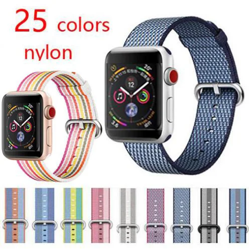 Тканый нейлоновый ремешок для мм apple watch band 38 42 40 44 наручный Браслет Регулировка