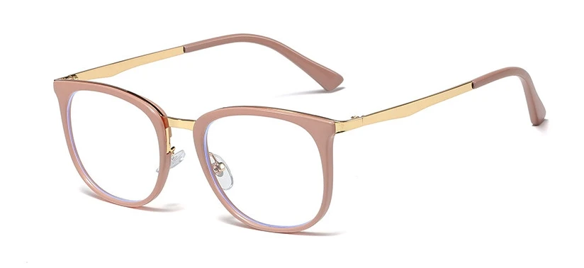 45937 TR90 Anti-blue Light Round Glasses Frames Men Women Optical Fashion Computer Glasses - Цвет оправы: C2 khaki
