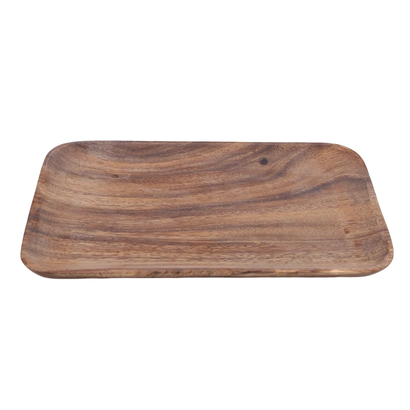 Японский простой стиль вся деревянная посуда из акации прямоугольная тарелка