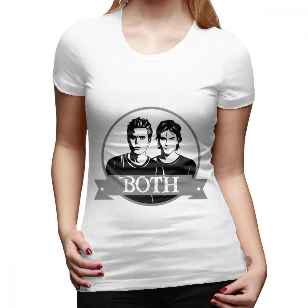 Футболка с дневниками вампира женская футболка надписью It S OK To Love The Both летняя