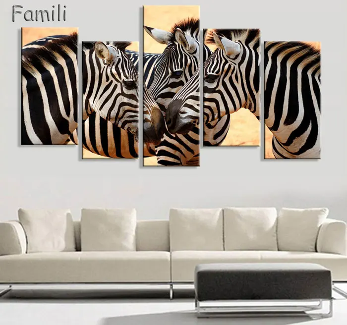 Зебра олень Простой холст картина стены Искусство фотообои и принты картины для
