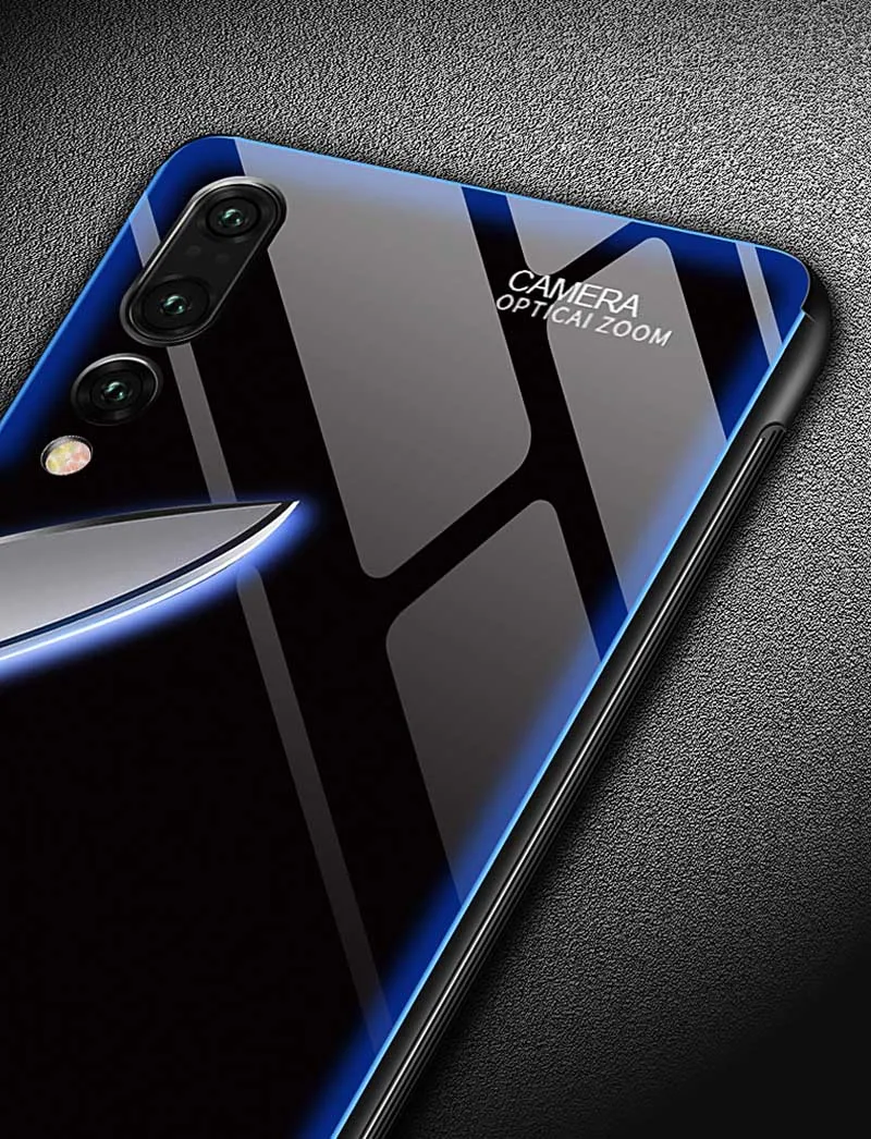 P20 Pro Tempered Glass Back Cover For Huawei Mate 20 Lite 20X Soft TPU Silicone Edge Phone Case |