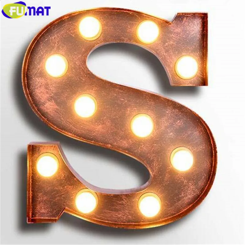 FUMAT металлические светильники в виде букв алфавита буквы S Настенные для гостиной