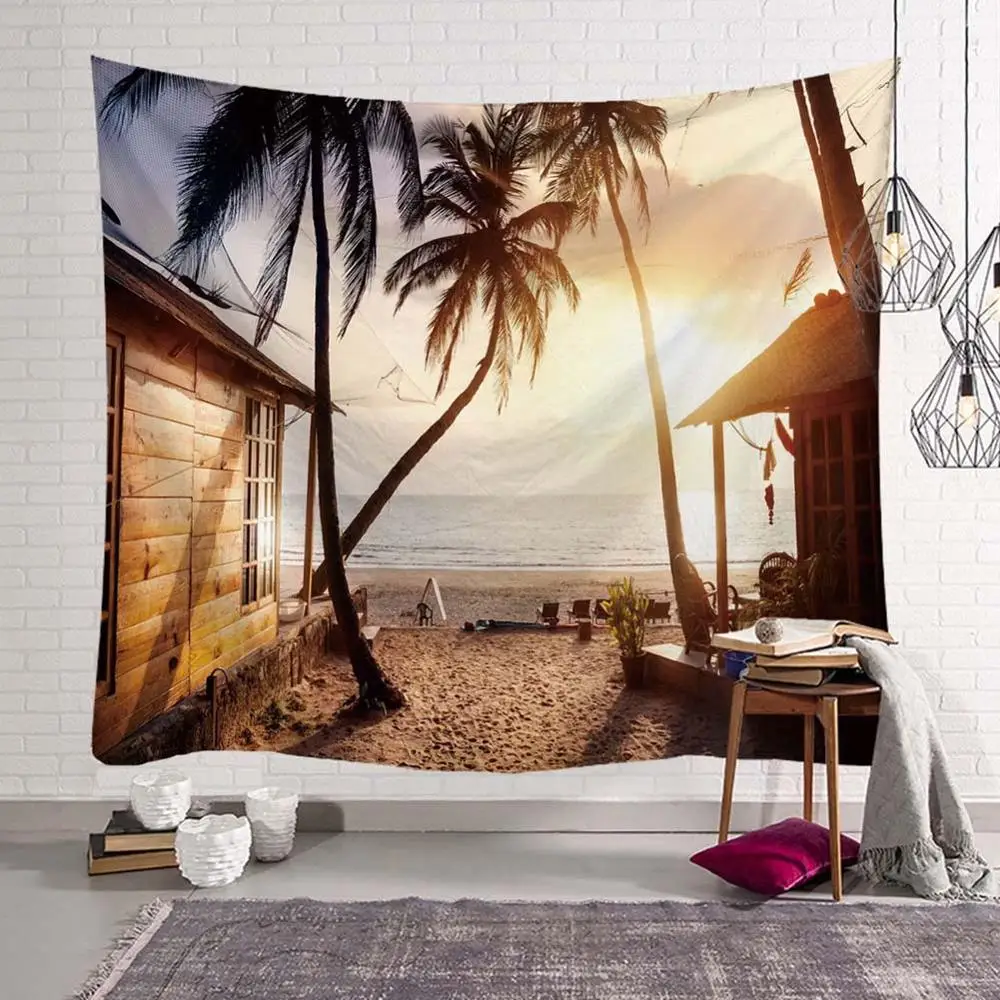 Seaside Scenery 14 Красивый вид на море настенный гобелен домашний декоративный полотенце пляжное Пикник пледы ковер одеяло коврик Мандала Приморский Пейзаж Tapisserie - Цвет: Seaside Scenery 14