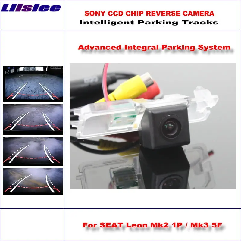 

Liislee Intelligent Parking Tracks Rear Camera For SEAT Leon Mk2 1P / Mk3 5F Backup Reverse / NTSC RCA AUX HD SONY CCD