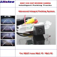 auto intelligent parking tracks rear camera for seat leon mk2 1pmk3 5f backup reverse ntsc rca aux hd sony ccd night vision cam