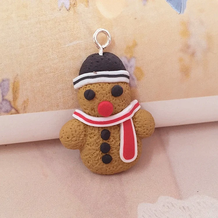 snowman ETya Пряничный человек Рождественские украшения олень Снеговик Рождественская елка подвесные украшения Navidad Новогодний Декор для дома вечерние украшения - Цвет: snowman