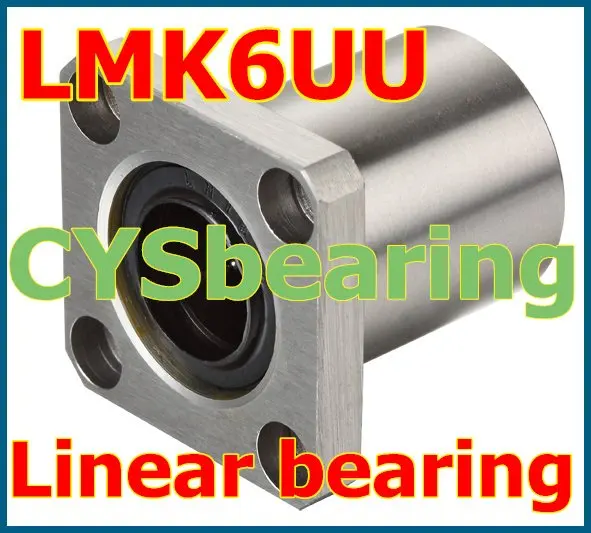 6 мм вал LMK6UU фланец линейный шарикоподшипник|6mm shaft|shaft 6mmlinear shaft 6mm |