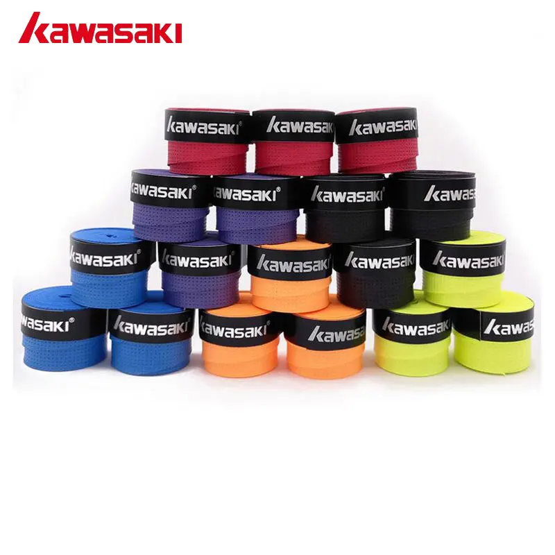 Бренд Kawasaki 60 шт./лот противоскользящие теннисные овергрипы лента Sweatband ручки для