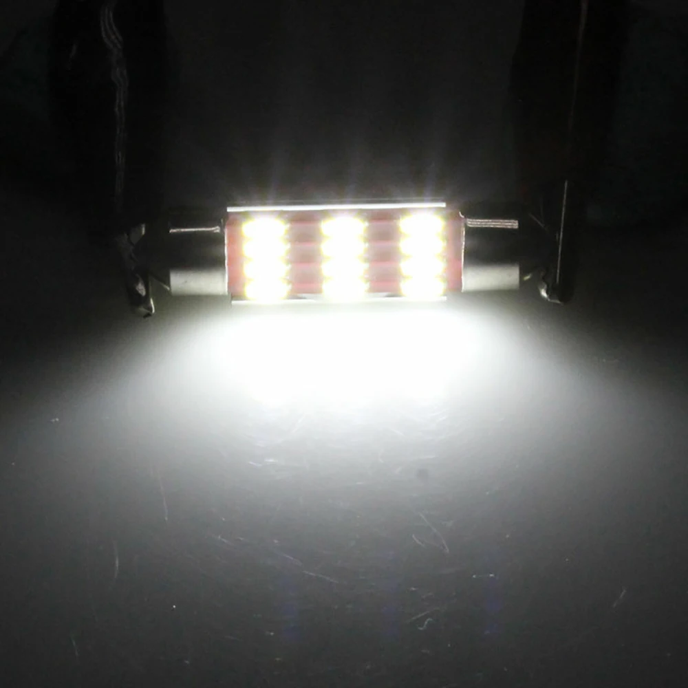 10 шт. 12LED 4014 SMD купольный festoon лампа 12В Лампа для чтения карты автомобильные