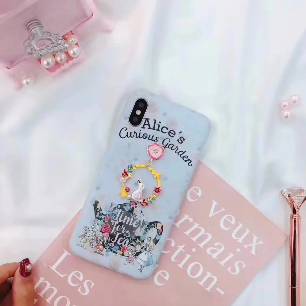 PGSD Simple fashion Alice wreath Mobile phone shell for iphoneXS MAX XR apple7/8Plus 6s Soft silica gel case protect back cove |