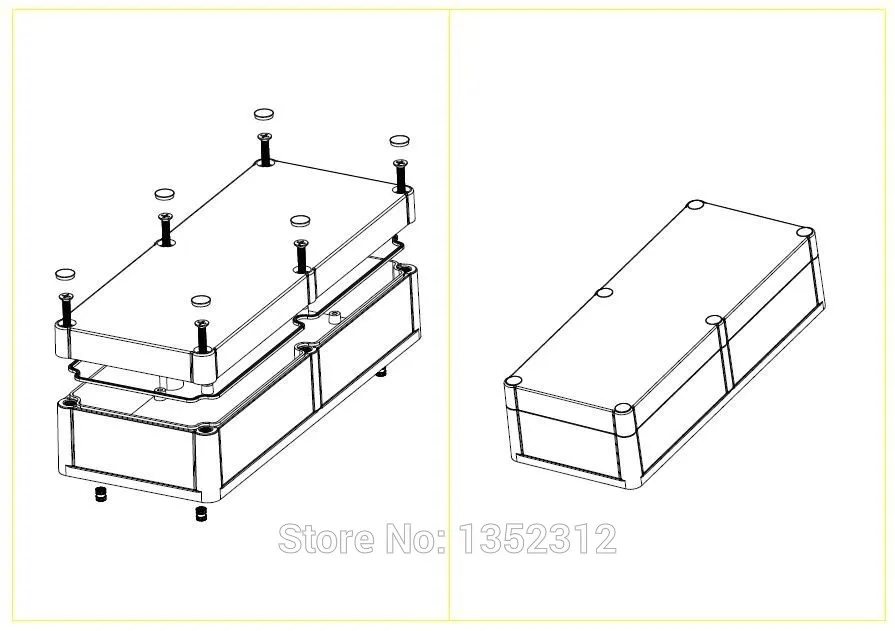 1 шт. водонепроницаемый пластиковый чехол для электронных приборов 244x100x59 мм|box